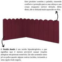 Cabeceira Painel Cama King Box Nuvem Suede Sandy 195 Cm Cor:bordô - 13