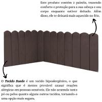 Cabeceira Painel Cama King Box Nuvem Suede Sandy 195 Cm Cor:marrom