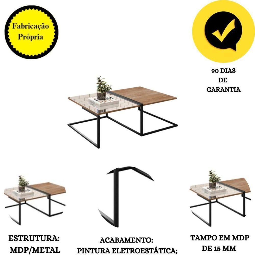 Kit Aparador Mesa Lateral Apoio E Centro Aurora Demolição - 6