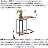 Kit Aparador Mesa Lateral Apoio E Centro Aurora Demolição - 17