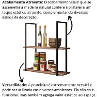 Kit Adega Com Espelho E Prateleira Aurora Demolição Preto - 2