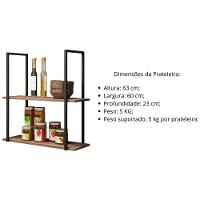 Kit Adega Com Espelho E Prateleira Aurora Demolição Preto