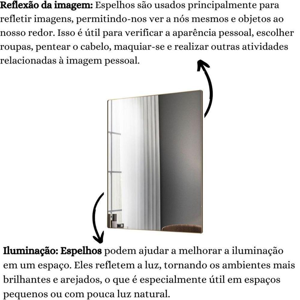 Espelho Decorativo Star Com Moldura Cor: Dourado - 4