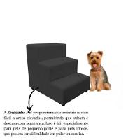 Escada Escadinha Pet Cachorro 3 Degraus Rampa Suede Grace Cor:cinza - 13