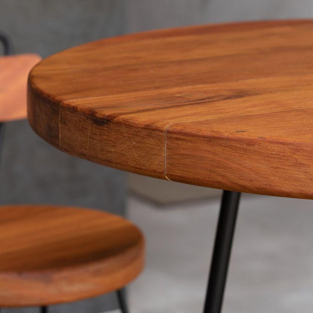 Mesa Bistrô Alta Para Aérea Gourmet 100 Cm Aurora Peroba - 7