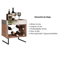 Adega Com Espelho Para 6 Garrafas Aurora Demolição Preto - 13