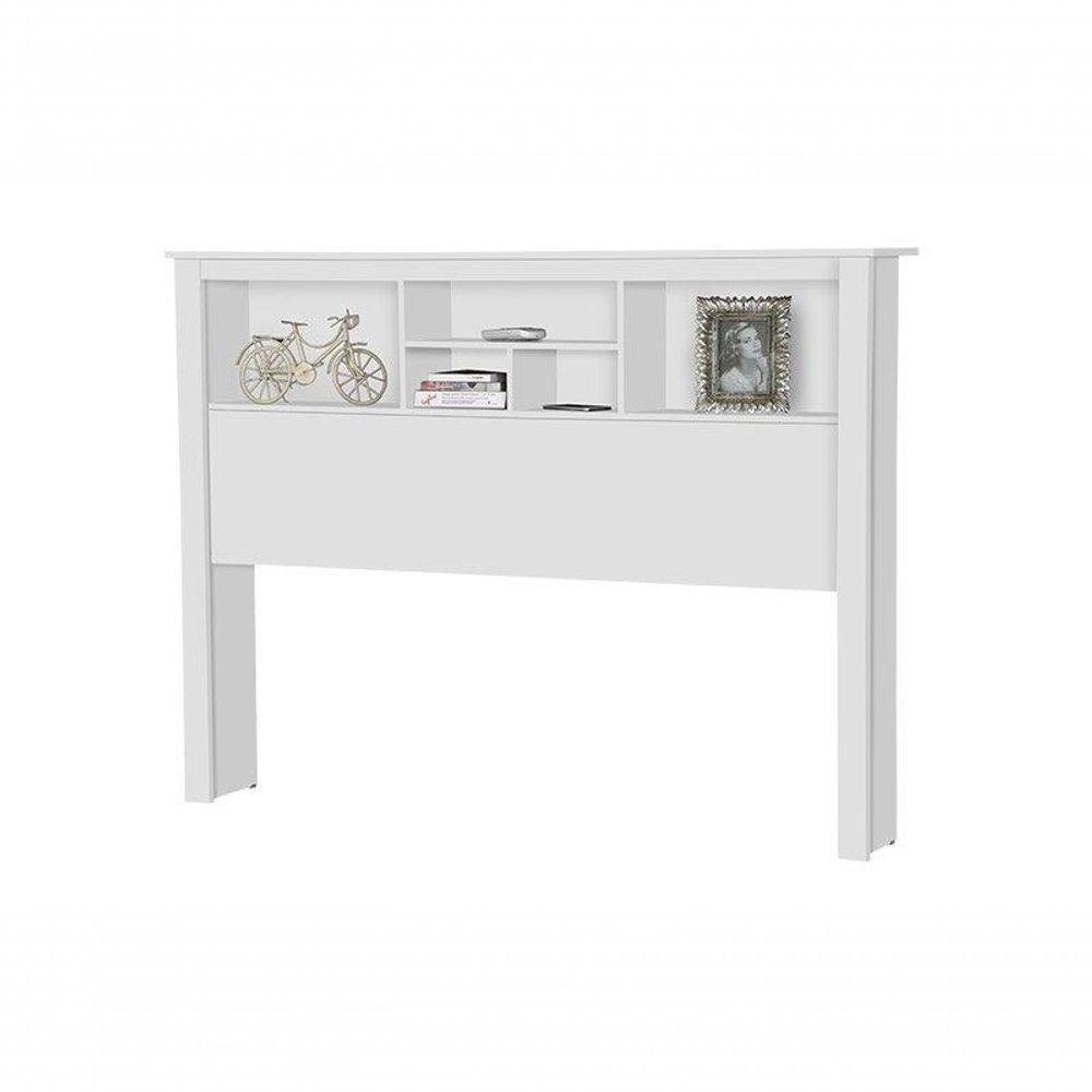 Cabeceira Casal 1,40 Havana Com Nichos Branco - Tebarrot - 2