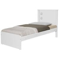 Cama Solteiro Barcelona Branco Com Colchão - 1