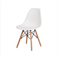 Kit 6 Cadeiras Charles Eames Eiffel Wood Design Branca - 2