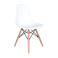 Kit 6 Cadeiras Charles Eames Eiffel Wood Design Branca
