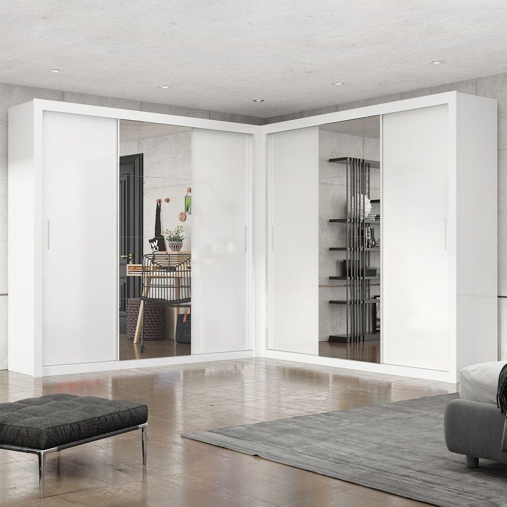 Closet Casal Premium Clarice Plus 06 Portas 8 Gavetas Branco - 1