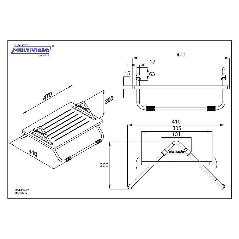 Apoio Para Os Pés Ergonômico Antiderrapante Apoio-pr Multivisão - 2