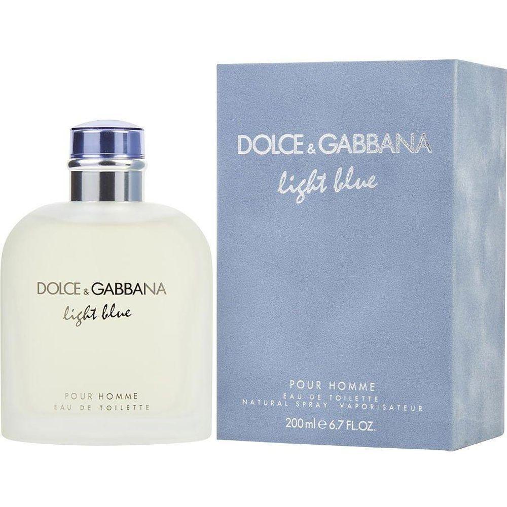 Perfume Masculino D & G Light Blue Dolce & Gabbana Eau De Toilette Spray 200 Ml - 1