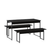 Mesa De Jantar Tub C-02 Bancos Preto ônix - Est.preta Preto ônix - Est.preta - 2