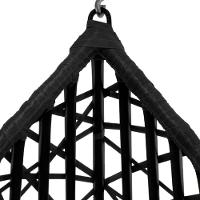 Cadeira Balanço Ninho Suspenso Gota Tramado C- Almofada Impermeável Acesse Móveis Preto C- Marrom - 6