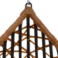 Cadeira Balanço Ninho Suspenso Gota Tramado Almofada Impermeável Acesse Móveis Caramelo-marrom