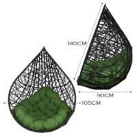 Cadeira Balanço Ninho Suspenso Gota Tramado C- Almofada Impermeável Acesse Móveis Preto-verde