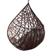 Cadeira Balanço Ninho Suspenso Gota Tramado C- Almofada Impermeável Acesse Móveis Tabaco-cinza - 3