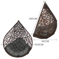Cadeira Balanço Ninho Suspenso Gota Tramado C- Almofada Impermeável Acesse Móveis Tabaco-cinza