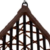 Cadeira Balanço Ninho Suspenso Gota Tramado C- Almofada Impermeável Acesse Móveis Tabaco-verde