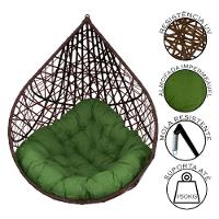 Cadeira Balanço Ninho Suspenso Gota Tramado C- Almofada Impermeável Acesse Móveis Tabaco-verde - 5