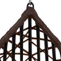 Cadeira Balanço Ninho Suspenso Gota Tramado Almofada Impermeável Acesse Móveis Tabaco-cinza - 7