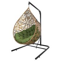 Cadeira Balanço Ninho Suspenso Gota Tramado Almofada Impermeável Acesse Móveis Caramelo-verde - 6