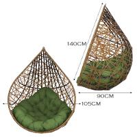 Cadeira Balanço Ninho Suspenso Gota Tramado C- Almofada Impermeável Acesse Móveis Caramelo-verde - 3
