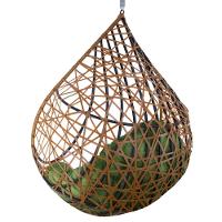 Cadeira Balanço Ninho Suspenso Gota Tramado C- Almofada Impermeável Acesse Móveis Caramelo-verde - 5