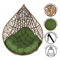 Cadeira Balanço Ninho Suspenso Gota Tramado C- Almofada Impermeável Acesse Móveis Caramelo-verde - 6