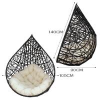 Cadeira Balanço Ninho Suspenso Gota Tramado C- Almofada Acesse Móveis Preto C- Branco Gelo - 3