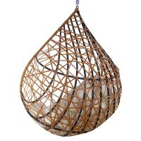 Cadeira Balanço Ninho Suspenso Gota Tramado C- Almofada Acesse Móveis Caramelo-branco Gelo - 3