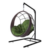 Cadeira Balanço Ninho Suspenso C- Suporte E Almofada Impermeável Tabaco-verde - 1