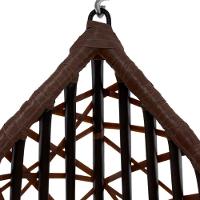 Cadeira Balanço Ninho Suspenso Gota Tramado C- Almofada Impermeável Acesse Móveis Tabaco-azul - 3