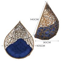 Cadeira Balanço Ninho Suspenso Gota Tramado C- Almofada Impermeável Acesse Móveis Caramelo-azul - 3