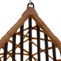 Cadeira Balanço Ninho Suspenso Gota Tramado C- Almofada Impermeável Acesse Móveis Caramelo-azul