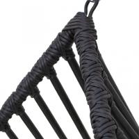 Cadeira Balanço Ninho Suspenso Gota De Fibra C- Almofada Impermeável Acesse Móveis Preto-cinza - 2