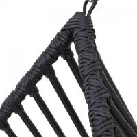 Cadeira Balanço Ninho Suspenso Gota C- Suporte E Almofada Impermeável Acesse Móveis Preto-cinza - 2