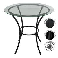 Jogo De Mesa 4 Cadeiras Happy Hour Para área Externa Em Aço E Fibra Sintética Preto - 9