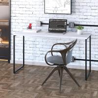 Mesa Dynamica 135x50x75cm Branco Chess - Est.preta Branco Chess - Est.preta - 6