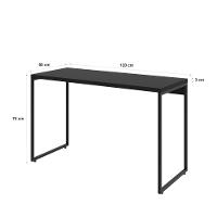 Mesa Dynamica 120x50x75cm Preto ônix - Est.preta Preto ônix - Est.preta - 5