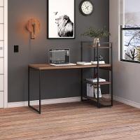 Mesa C-estante Alta 135x64x115cm C-03 Prateleiras Nogal - Est.preta Nogal - Est.preta - 5