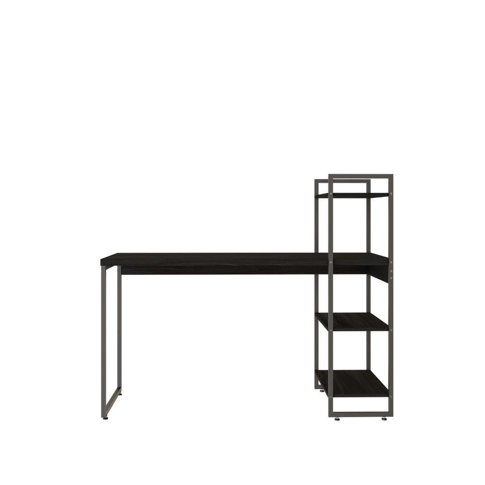 Mesa C-estante Alta 135x64x115cm C-03 Prateleiras Preto ônix - Est.preta Preto ônix - Est.preta - 2