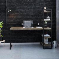 Mesa C-estante Alta 150x64x147cm C-04 Prateleiras Carvalho Dark - Est.preta Carvalho Dark - 1