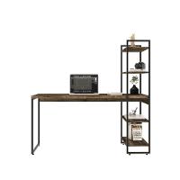 Mesa C-estante Alta 150x64x147cm C-04 Prateleiras Carvalho Dark - Est.preta Carvalho Dark - 6