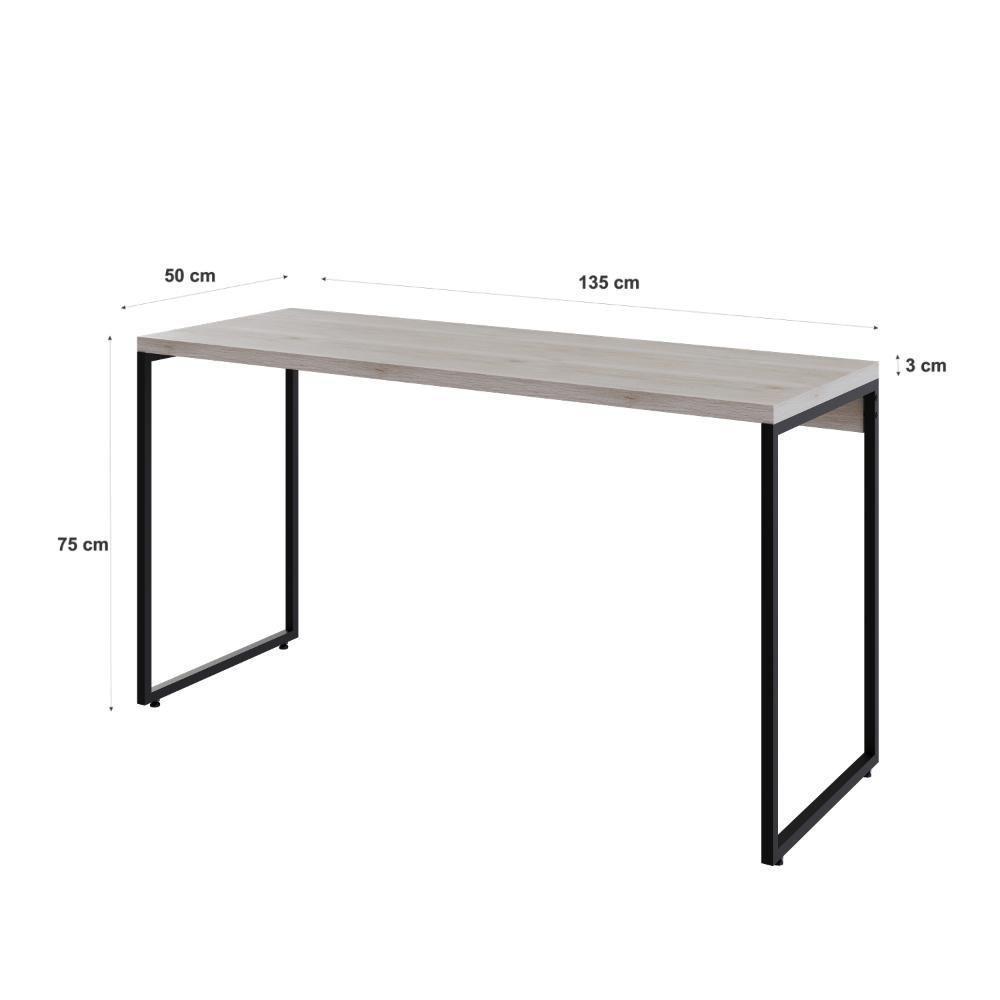 Mesa Dynamica 135x50x75cm Snow - Est.preta Snow - Est.preta - 6