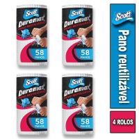4 Rolos De Toalha Pano Reutilizável Scott Duramax 58 Pç Cada - 2