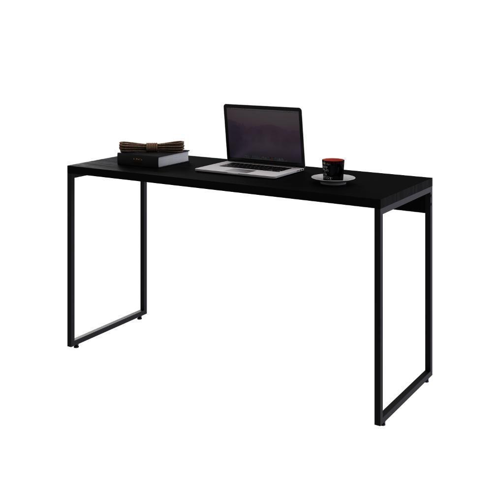 Mesa Dynamica 135x50x75cm Preto ônix - Est.preta Preto ônix - Est.preta - 2