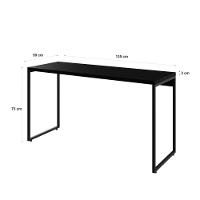 Mesa Dynamica 135x50x75cm Preto ônix - Est.preta Preto ônix - Est.preta - 5