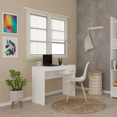 Mesa Escrivaninha Cooler 1 Gaveta em MDP Texturizado para Notebook Branco